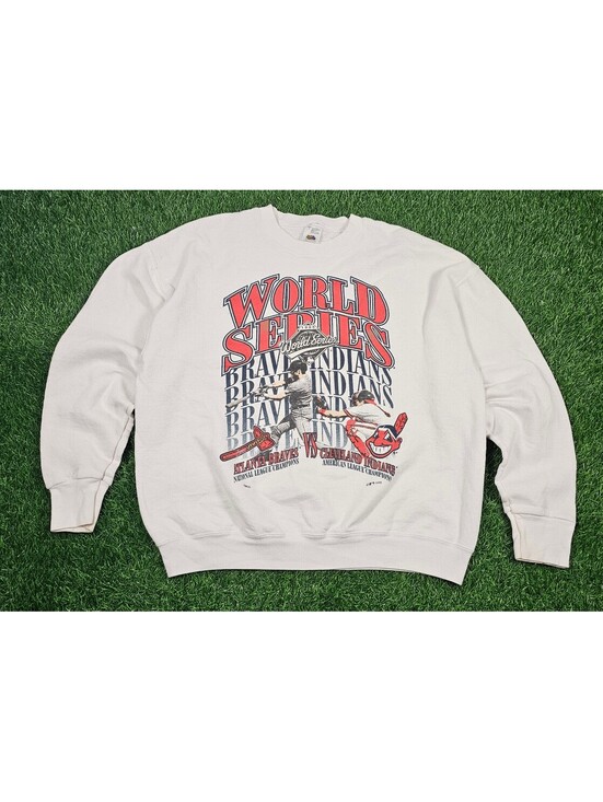 Fruit of the Loom Other - Vintage 1995 World Series Braves vs Indians Crewneck Sweatshirt Chief Wahoo